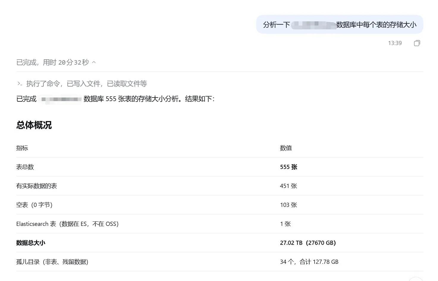表存储分析