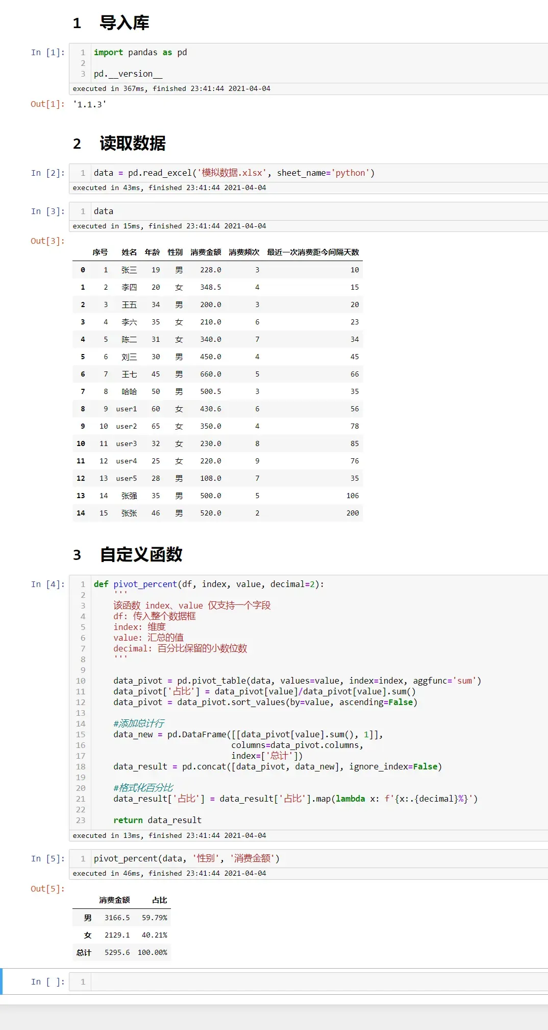 jupyter notebook