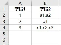 字段内部有逗号-表格中
